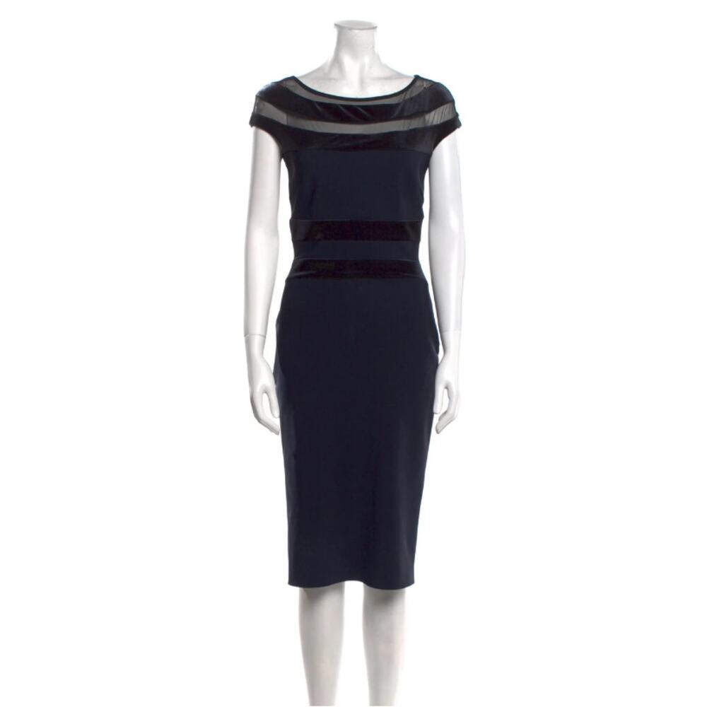 Chiara Boni La Petite Robe Bateau Neckline Midi Length Dress Womens Size 38